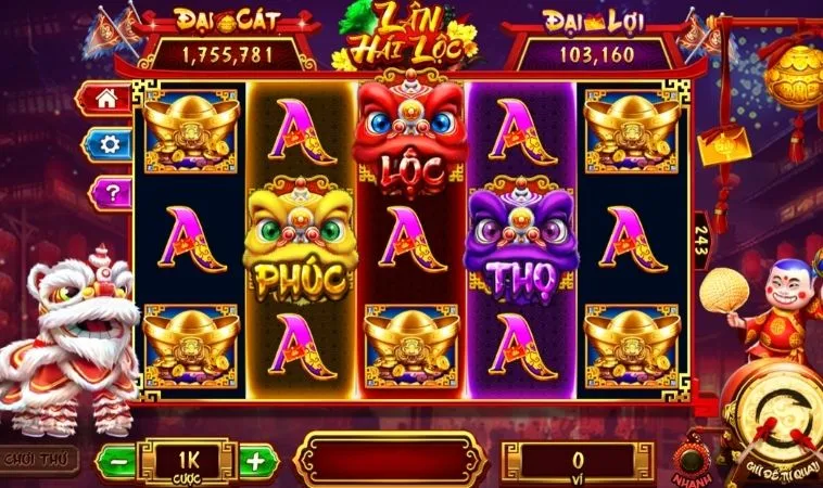 Đồ họa game Nổ Hũ Lân Hái Lộc Tại HitClub thiết kế ấn tượng
